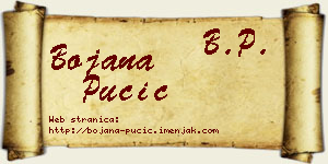 Bojana Pučić vizit kartica